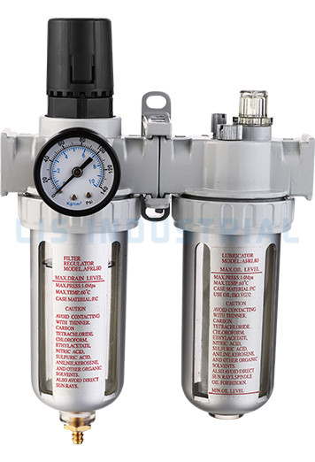AFRL80 Filter med trykkmåler og trykkregulator  smøreapparat 1/4